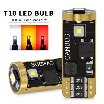 Oprah 2 шт. светодиодные T10 W5W Canbus автомобильные фары без ошибок внутреннее освещение для автомобильных аксессуаров сигнальные лампы номерного знака 12 В белый