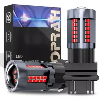 Oprah 2 шт. Высокая мощность W21/5 Вт 7443 7440 W21W WY21W T20 T25 Светодиодная лампа Canbus без ошибок, автомобильная Поворотная лампа, стоп-сигнал, фонарь заднего хода