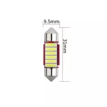 Oprah 2PCS C5W светодиодный CANBUS 31mm 36mm 39mm 42mm C10W светодиодный Bulb 7020 Chip 12V, лампа для чтения в салоне автомобиля, цвет белый, 6000k без ошибок