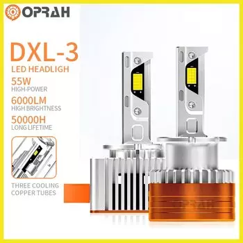 Oprah 2pcs D Series Car D3S D1S D2S D4S D5S D8S Светодиодная лампа для фар Turbo Lighting 12000LM 110W Автомобильная передняя лампа HID Комплект для переоборудования