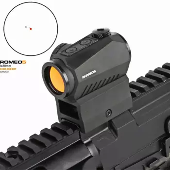 Оптический прицел ROMEO5 1x20 мм 2 MOA с красной точкой, прицел для охоты, прицел с креплением, 20 мм, рельсовая направляющая, голографический AR15 HK416