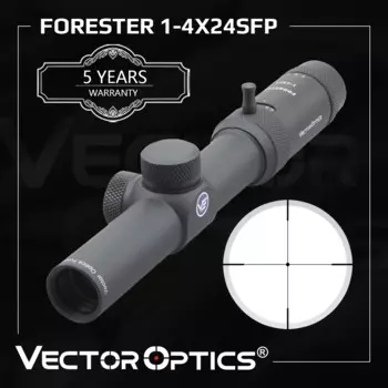 Оптический прицел Vector Optics Forester JR 1-4x24, прицел для охотничьей винтовки с кромкой до края, 1/2 MOA, подходит для 223 5,56 мм 7,62 мм и страйкбола