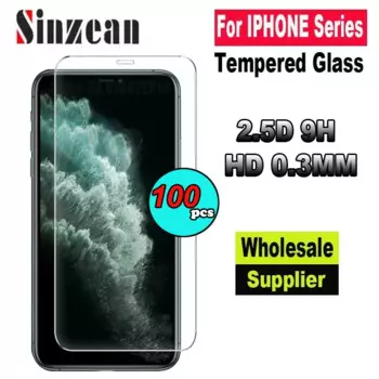 Оптовая продажа 100 шт./партия 2.5D 9H закаленное стекло для IPHONE 16 15 Pro 14 13 11 12 Pro Max 6S 7 8 Plus прозрачная защита для экрана