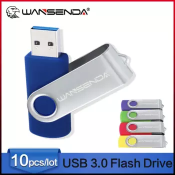 Оптовая продажа, 10 шт./партия, WANSENDA, USB флеш-накопитель 8/16/32/64 ГБ, U-карта, 3,0, флеш-накопитель 128 ГБ, 256 ГБ, портативная Флешка для ПК/ноутбука