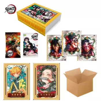 Оптовая продажа, коллекция карточных Бустерных коробок для рассеивания демонов, головоломка KIMETSU NO YAIBA, 1 искусственные игральные карты