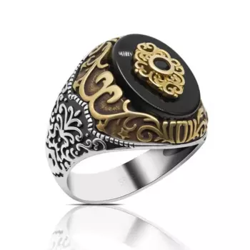 Оптовая продажа, настоящие искусственные серебряные кольца в турецком стиле, мужские винтажные серебряные кольца ручной работы с натуральным агатом