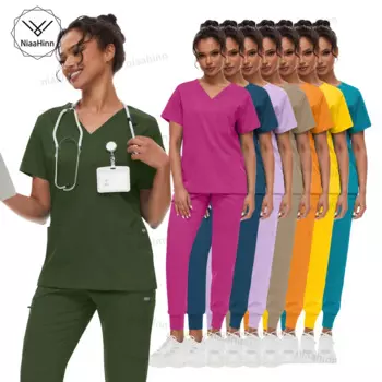 Оптовая продажа, ветеринарная униформа для мужчин, зоомагазин, стоматологическая клиника, набор для медперсонала, медицинские блузки, джоггеры, брюки, костюм, красота, женская