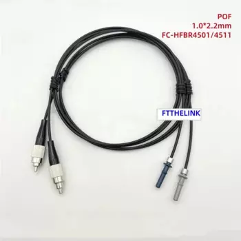 Оптоволоконная перемычка FC-HFBR4501/4511, дуплекс, 1000 мкм, 1 м, 3 м, 5 м, 1,0x2,2 мм, пластиковое оптоволокно, патч-корды POF DX, 2 шт.