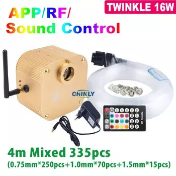 Оптоволоконный светильник CHINLY 16 Вт RGBW Bluetooth