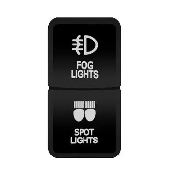 Оранжевая светодиодная подсветка, двойной кнопочный переключатель, обогреватель вентилятора, передняя и задняя подсветка, 12 В, автомобильный переключатель для TOYOTA Landcruiser Prado RAV4 Tacoma