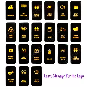 Оранжевый Светодиодный светильник типа зомби 12 В для Toyota Landcruiser Hilux FJ Cruiser Tacoma Fortuner 4runner Highlander, замена нажимного переключателя