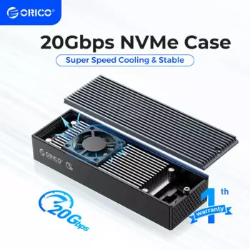 ORICO LSDT 20 Гбит/с M.2 NVME SSD Чехол со встроенной Вентилятор охлаждения Тип-C M2 NVME SSD HDD корпус для M.2 NVME 2230 2242 2260 2280 SSD