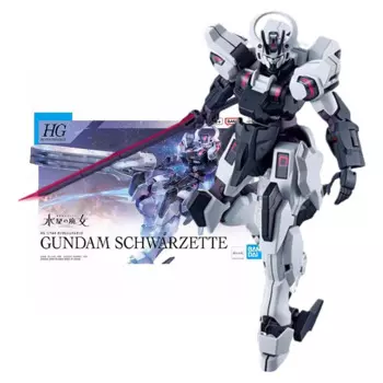 Оригинальная фигурка Bandai, набор моделей Gundam HG 1/144 Witch из Mercury Gundam Schwarzette, Коллекционная модель, фигурка, игрушки для мальчиков