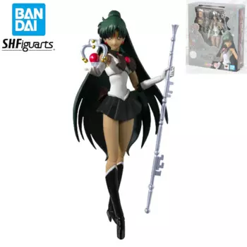 Оригинальная фигурка Bandai S.H.Figuarts Sailor Moon Sailor Pluto Meiou Setsuna, аниме, Коллекционная модель, куклы, игрушка в подарок
