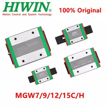 Оригинальная каретка линейного блока Hiwin MGW7C MGW9C MGW12C MGW15C MGW7H MGW9H MGW12H MGW15H для линейной направляющей MGWR