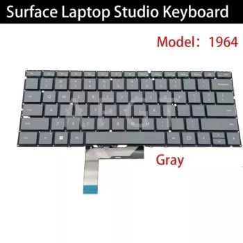 Оригинальная клавиатура для Microsoft Surface Laptop Studio 1964 14,4 дюймов, сменная клавиатура, версия для США, серая