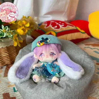 Оригинальная Kpop Huanpu парик девочка большой кролик уши 20 см Плюшевая Кукла тело игрушки милая пара подарок TGCF C XX