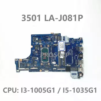 Оригинальная материнская плата для ноутбука DELL 3501, системная плата для ноутбука с /I5-1035G, 1 Процессор 100% протестирован