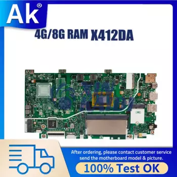 Оригинальная материнская плата для ноутбука X412DK X412D X412DA A412D F412D процессор R3 R5 R7 UMA 4G 8G-RAM 100% ТЕСТ ОК
