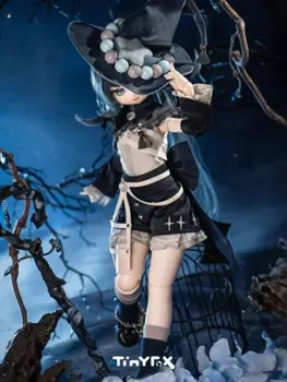 Оригинальная Мобильная шарнирная кукла Tinyfox Witch Konid The Withch из глубоководного моря Mjd Bjd4 Points официальная 2d Кукла коллекционная модель