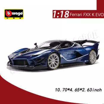 Оригинальная модель автомобиля Bburago из сплава Ferrari FXX K EVO в масштабе 1:18, Игрушечная модель автомобиля из литого под давлением, коллекционный подарок, миниатюрное украшение автомобиля, подарок