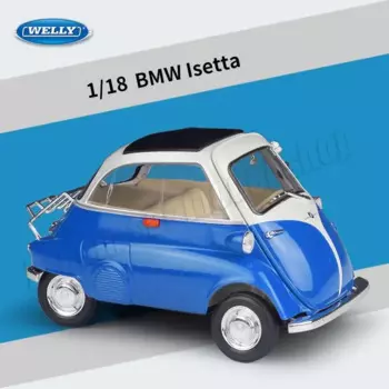 Оригинальная модель автомобиля WELLY 1:18 BMW Isetta из литого сплава, игрушки, миниатюрная Коллекционная модель автомобиля, оптовая продажа