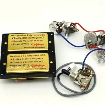 Оригинальная стандартная электрическая гитара Alnico Bar Humbucker Pickup Gold, Сделано в Корее, 1 комплект