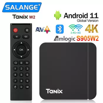 Оригинальная ТВ-приставка Tanix W2 Amlogic S905W2 2 ГБ/4 ГБ ОЗУ 16 ГБ 32 ГБ 64 Гб ПЗУ H.265 3D AV1 BT5.0 2,4G 5G Wifi 4K HDR плеер ТВ-приставка