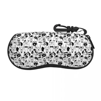 Оригинальная упаковка, черные и белые очки в виде диких кошек, модные очки унисекс, защитная коробка для солнцезащитных очков