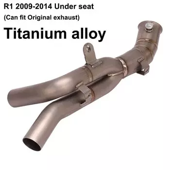 Оригинальная выхлопная труба среднего звена для мотоцикла, система глушителя, глушитель для Yamaha R1 2007-2014, титановый сплав