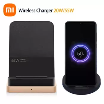 Оригинальное Беспроводное зарядное устройство Xiaomi 55 Вт, подставка для быстрой зарядки, док-станция, держатель для телефонов Redmi Note 10 Pro Mi 10 11 Pro