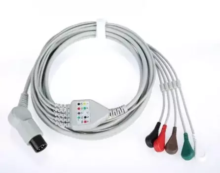 Оригинальное оборудование, интегрированный 5-контактный разъем AHA Standard Snap-on ECG кабель ECG, детали блока P/N 15-100-0070