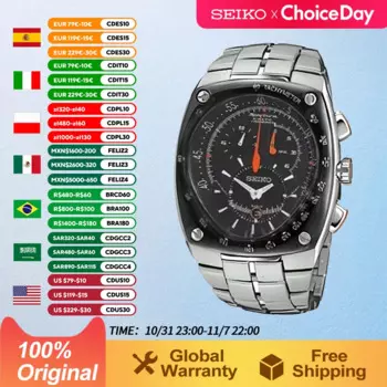 Оригинальные часы SEIKO, японские кварцевые часы для мужчин, спортивные часы, модные водонепроницаемые часы из нержавеющей стали, 10 бар