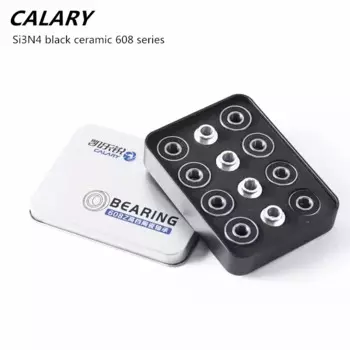 Оригинальные черные керамические подшипники CALARY Si3N4 7-beads 608, двухсторонние пылезащитные подшипники для CITYRUN, подшипники для роликовых коньков скорости, 16 шт.