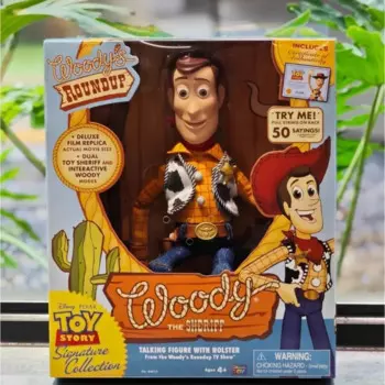 Оригинальные фигурки Disney Pixar «История игрушек», Вуди, 35 см, кукла с изображением персонажа из фильма на английском языке, ковбойская ткань, подарок на день рождения для детей
