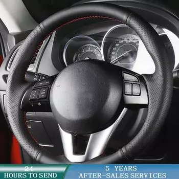 Оригинальные противоскользящие автомобильные аксессуары для Mazda 3 Axela Mazda 6 Atenza Mazda 2 Чехол рулевого колеса автомобиля CX3 CX-3 CX5 Scion iA