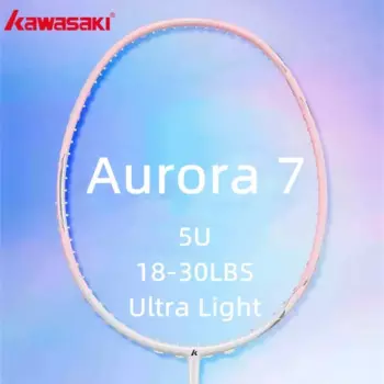 Оригинальные ракетки для бадминтона Kawasaki Aurora -7 из углеродного волокна, профессиональные ракетки для бадминтона 5U с захватами