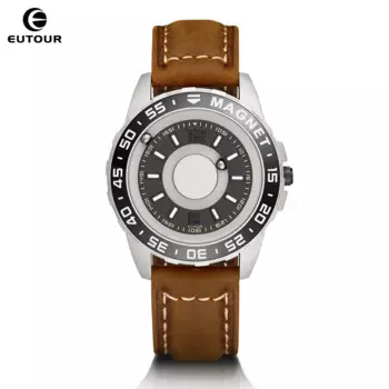 Оригинальные спортивные роскошные простые Кварцевые водонепроницаемые мужские часы EUTOUR с магнитным ремешком