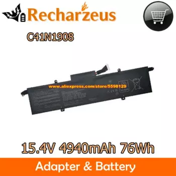 Оригинальный аккумулятор 15,4 в, 4940 мА · ч, 76 Вт · ч, c41n1932 для Asus ROG Zephyrus G14 GA401 Series GA401IV GA401IU GA401II GA401IH HE025T BM026T