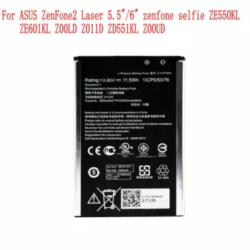 Оригинальный аккумулятор C11P1501 2900 мАч для ASUS ZenFone2 Laser/Selfie 5,5 "/6" ZE550KL ZE601KL Z00LD Z011D ZD551KL Z00UD