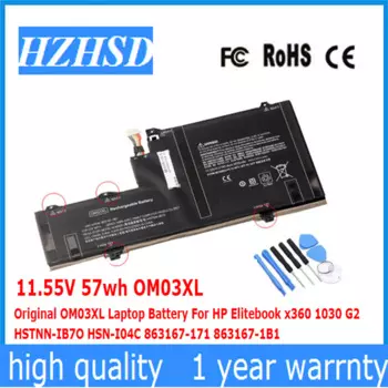 Оригинальный аккумулятор для ноутбука OM03XL, 11,55 В, 57 Втч, OM03 для HP Elitebook x360 1030 G2 HSTNN-IB7O HSN-I04C 863167 -171 863167 -1В1