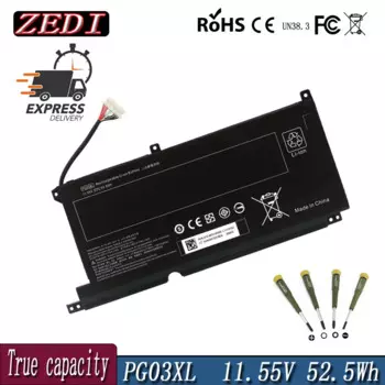 Оригинальный аккумулятор для ноутбука ZEDI 11,55 в, PG03XL для HP Pavilion15-DK 15-dk0125TX 831758-005 831532-422 HSTNN-DB9G 52.5Wh