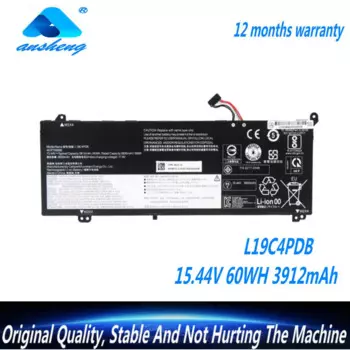 Оригинальный аккумулятор L19C4PDB для ноутбука Lenovo ThinkBook 14s Yoga ITL,ThinkBook 14 15 G2 G3 ITL, это спиральный аккумулятор 15,44 в, 3912 мАч, 60 Вт/ч