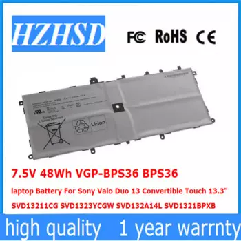 Оригинальный аккумулятор VGP-BPS36 BPS36 для ноутбука Sony Vaio Duo 13 Convertible Touch 13,3 дюйма SVD13211CG SVD1323YCGW SVD132A14L SVD1321B