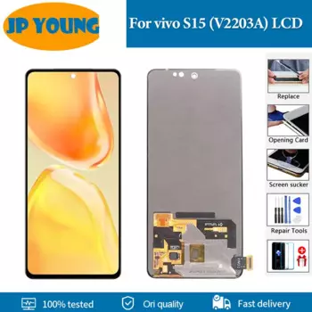 Оригинальный AMOLED дисплей 6,62 дюйма для vivo S15, ЖК-дисплей V2203A, сенсорный экран, дигитайзер, панель в сборе для vivo S15, экран, Запасная часть