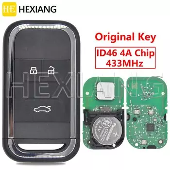 Оригинальный чип HE ID46 или 4A 433 МГц, Бесконтактный умный автомобильный пульт дистанционного управления для нового Chery Tiggo 5 7 8 Arrizo 5 6 7