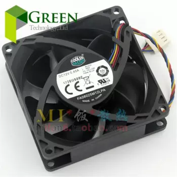Оригинальный Cooler Master FA08025M12LPA 8025, 80 мм, 8 см, корпус компьютера, охлаждающий вентилятор для процессора, 12 В, 0,45 А, вентилятор с ШИМ, 4 контакта