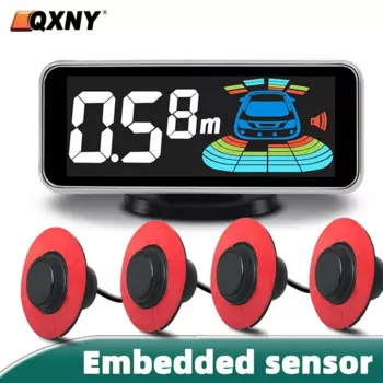 Оригинальный датчик самолета, датчик парковки автомобиля для бампера, регулируемая глубина, цифровой дисплей, сигнализация о расстоянии препятствий, комплект парктроника