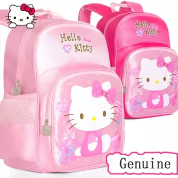 Оригинальный детский рюкзак Hello Kitty, милые школьные ранцы, Детский рюкзак, кошелек, детские сумки для девочек, милый рюкзак на молнии