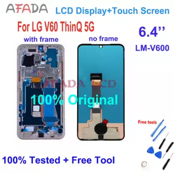 Оригинальный дисплей 6,4 дюйма для LG V60 ThinQ 5G LCD дисплей, детали для ЖК-экрана LG V60